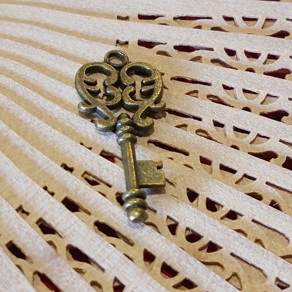 Vintage Style Brass Key Pendant
